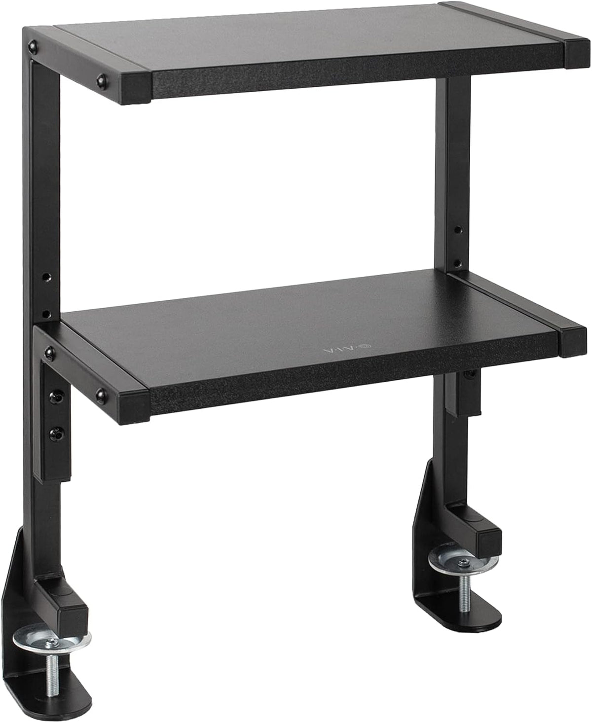 Black Clamp-on 13 inch 2-Tier Desk Shelf, STAND-SHELF2C