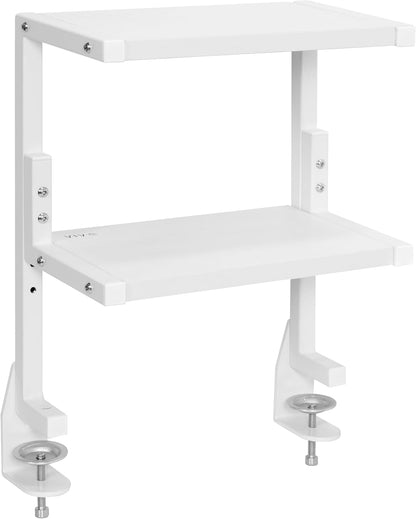 Black Clamp-on 13 inch 2-Tier Desk Shelf, STAND-SHELF2C