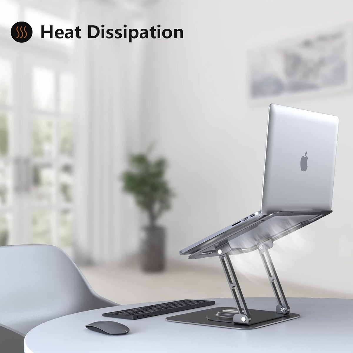 Laptop Stand for desk(360°Rotating),Aluminum laptop Riser for 10-16"Laptops