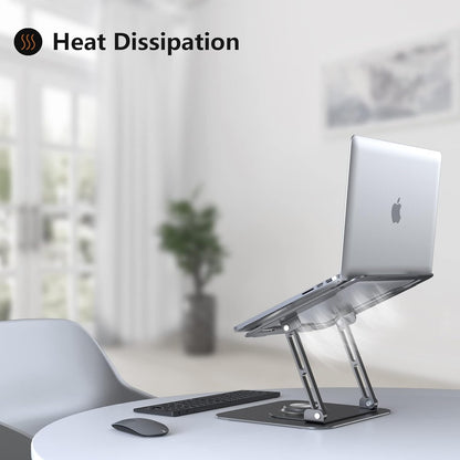 Laptop Stand for desk(360°Rotating),Aluminum laptop Riser for 10-16"Laptops