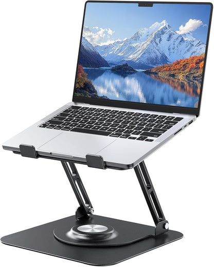 Laptop Stand for desk(360°Rotating),Aluminum laptop Riser for 10-16"Laptops