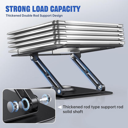 Laptop Stand for desk(360°Rotating),Aluminum laptop Riser for 10-16"Laptops