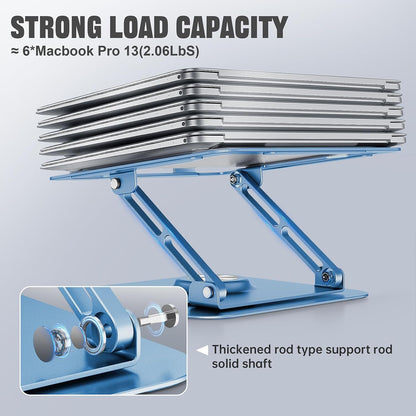 Laptop Stand for desk(360°Rotating),Aluminum laptop Riser for 10-16"Laptops