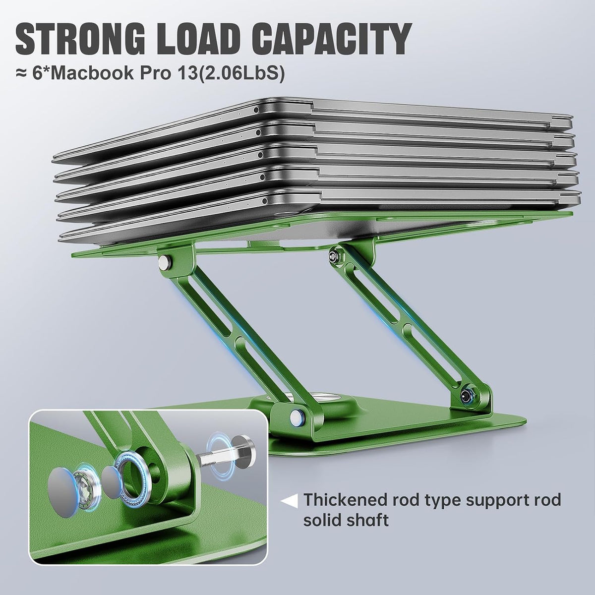 Laptop Stand for desk(360°Rotating),Aluminum laptop Riser for 10-16"Laptops
