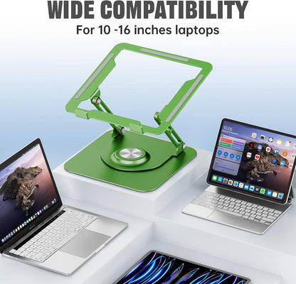 Laptop Stand for desk(360°Rotating),Aluminum laptop Riser for 10-16"Laptops