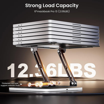 Laptop Stand for desk(360°Rotating),Aluminum laptop Riser for 10-16"Laptops