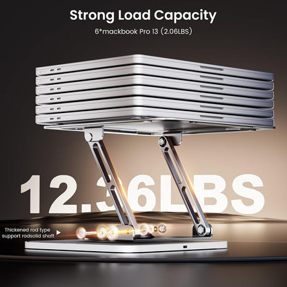 Laptop Stand for desk(360°Rotating),Aluminum laptop Riser for 10-16"Laptops