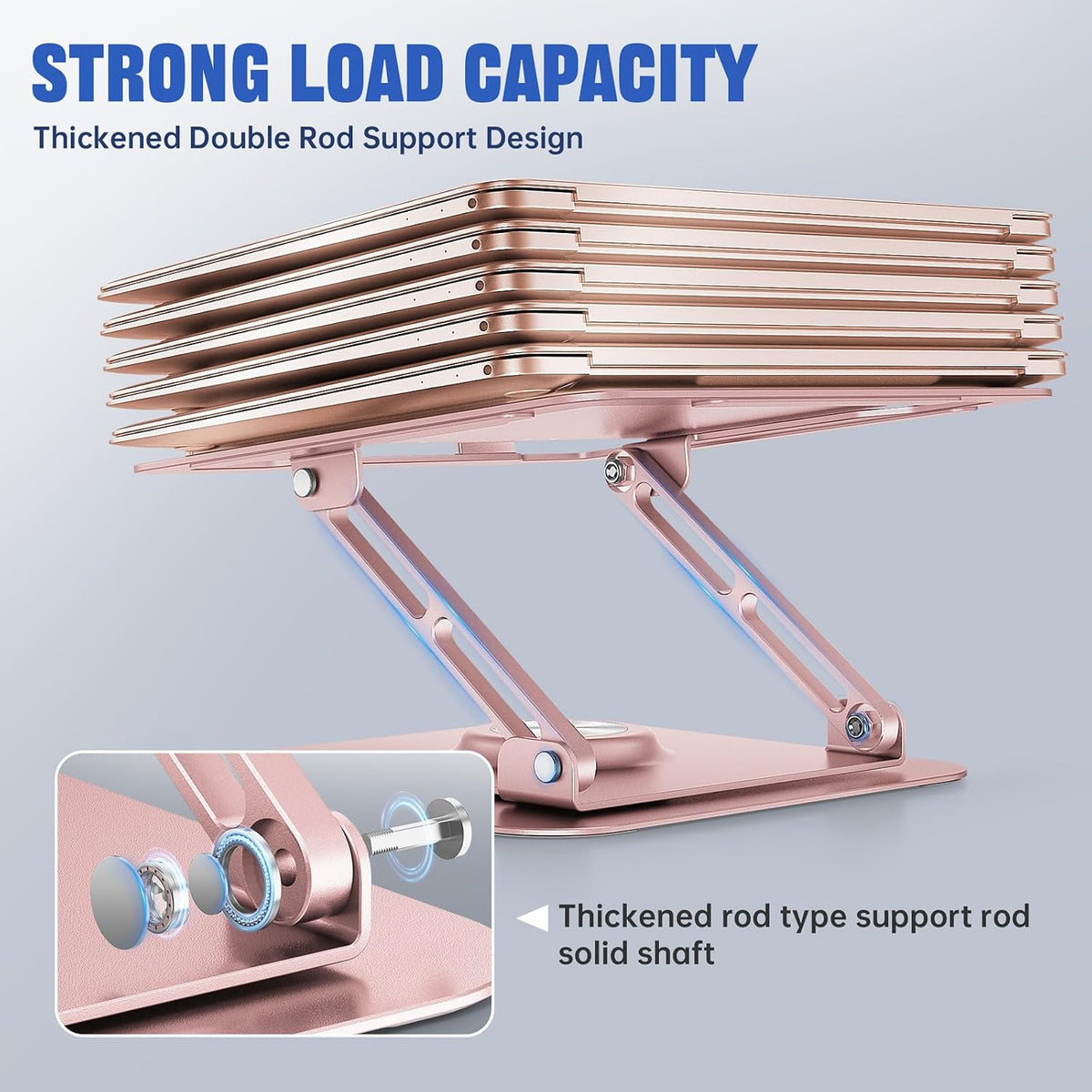 Laptop Stand for desk(360°Rotating),Aluminum laptop Riser for 10-16"Laptops