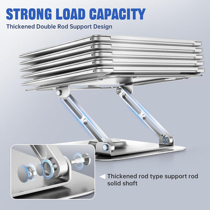 Laptop Stand for desk(360°Rotating),Aluminum laptop Riser for 10-16"Laptops