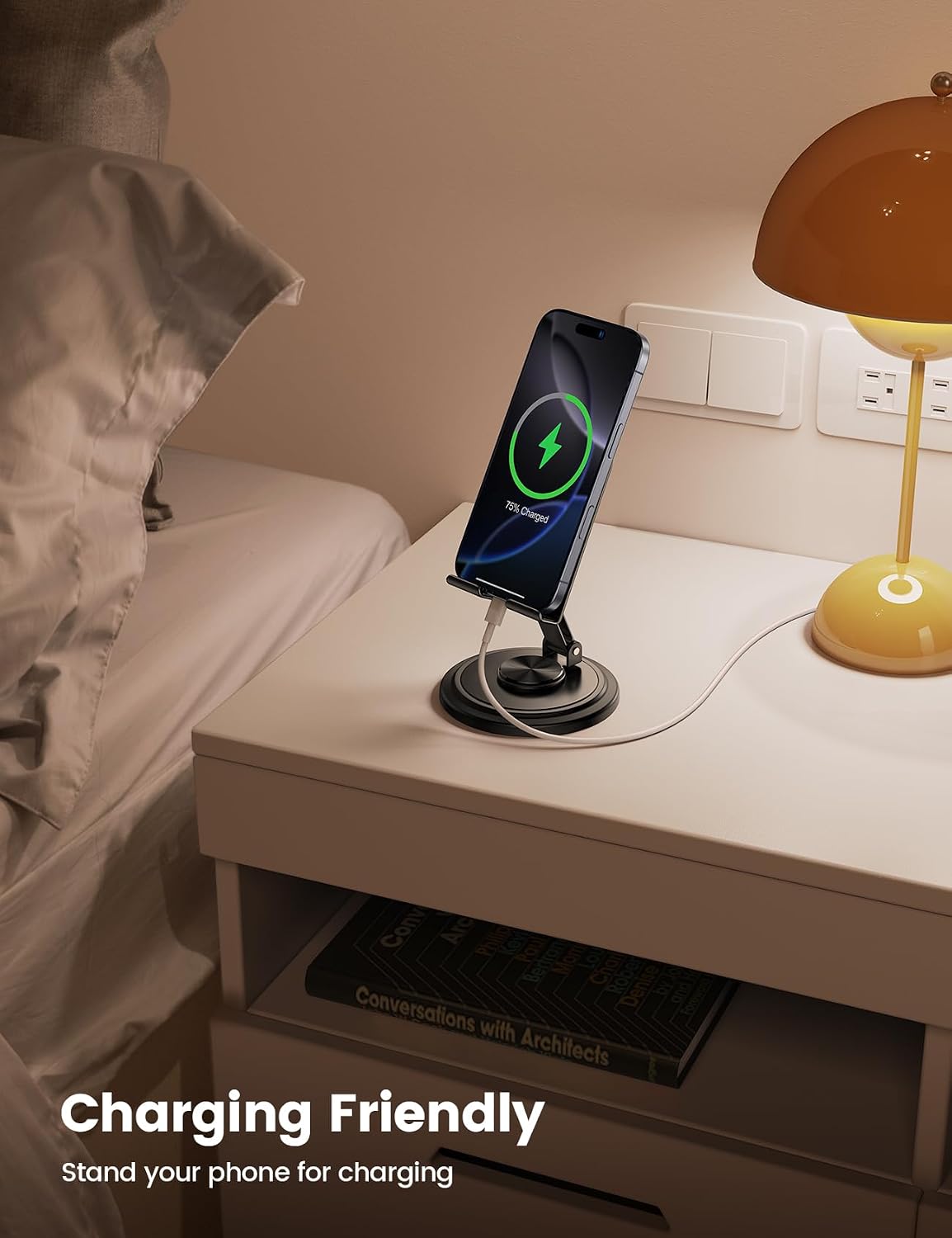 360° Rotation Cell Phone Stand for Desk, Sturdy Phone Holder