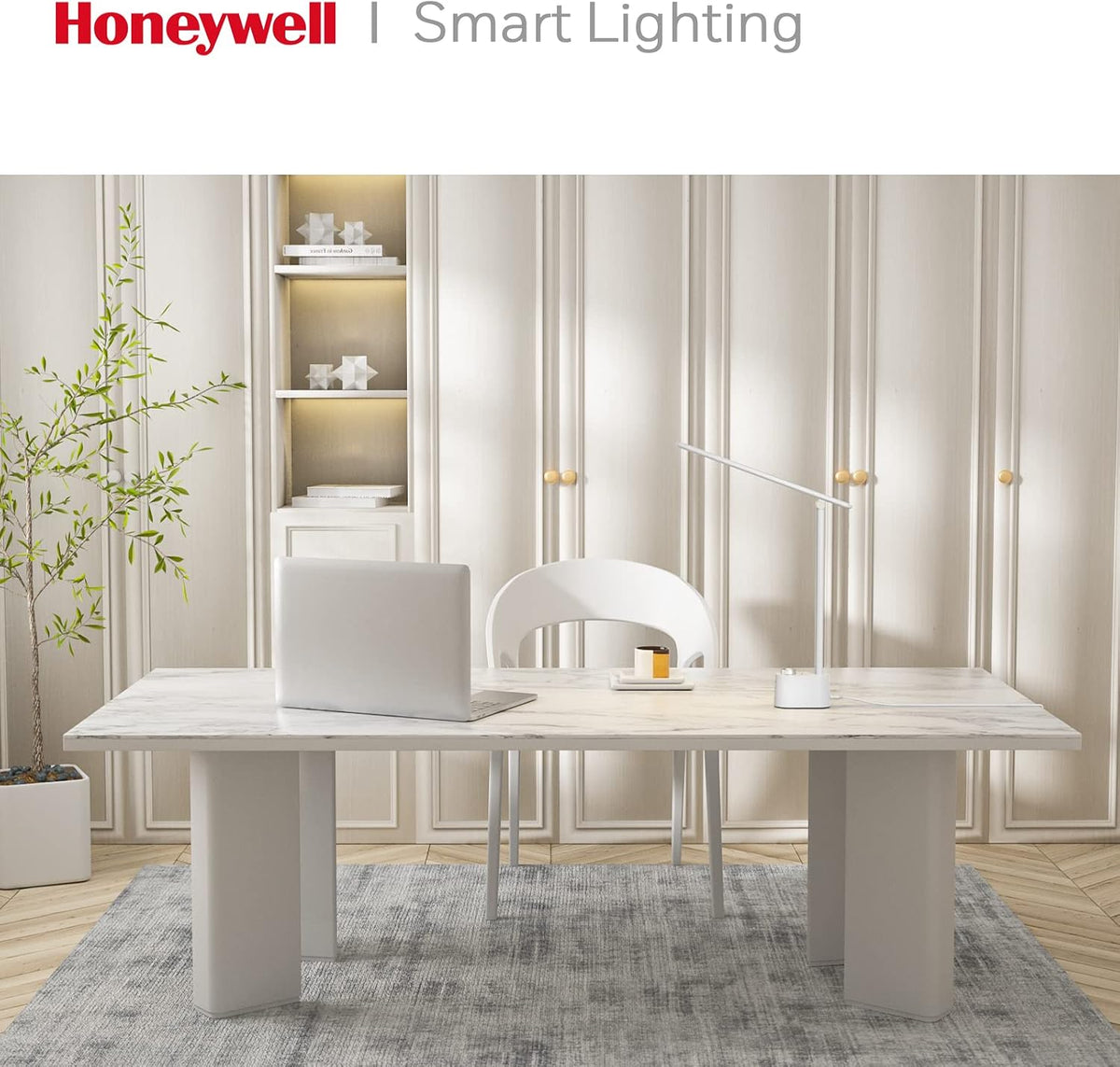 Honeywell HWT-H01 LED Desk Lamp, Foldable & Stepless Dimmable, Black