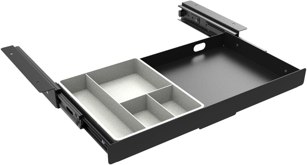 Under Desk Slide Out Pencil Drawer Storage Organizer 15" Wide