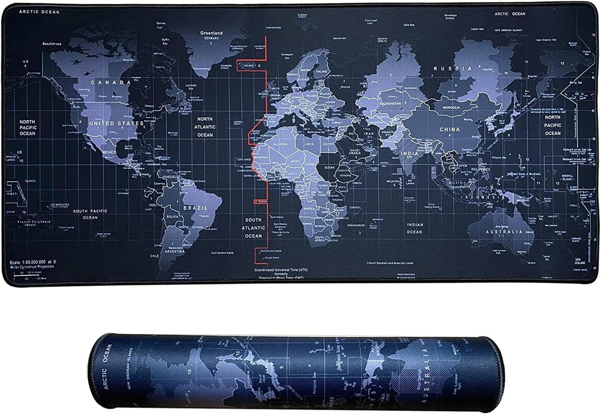 XXL Professional Large Mouse Pad & Computer Game Mouse Mat (35.4x15.7x0.1IN, Map) (90 * 40 Map)