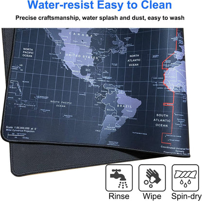 XXL Professional Large Mouse Pad & Computer Game Mouse Mat (35.4x15.7x0.1IN, Map) (90 * 40 Map)