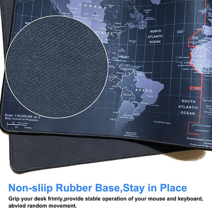 XXL Professional Large Mouse Pad & Computer Game Mouse Mat (35.4x15.7x0.1IN, Map) (90 * 40 Map)
