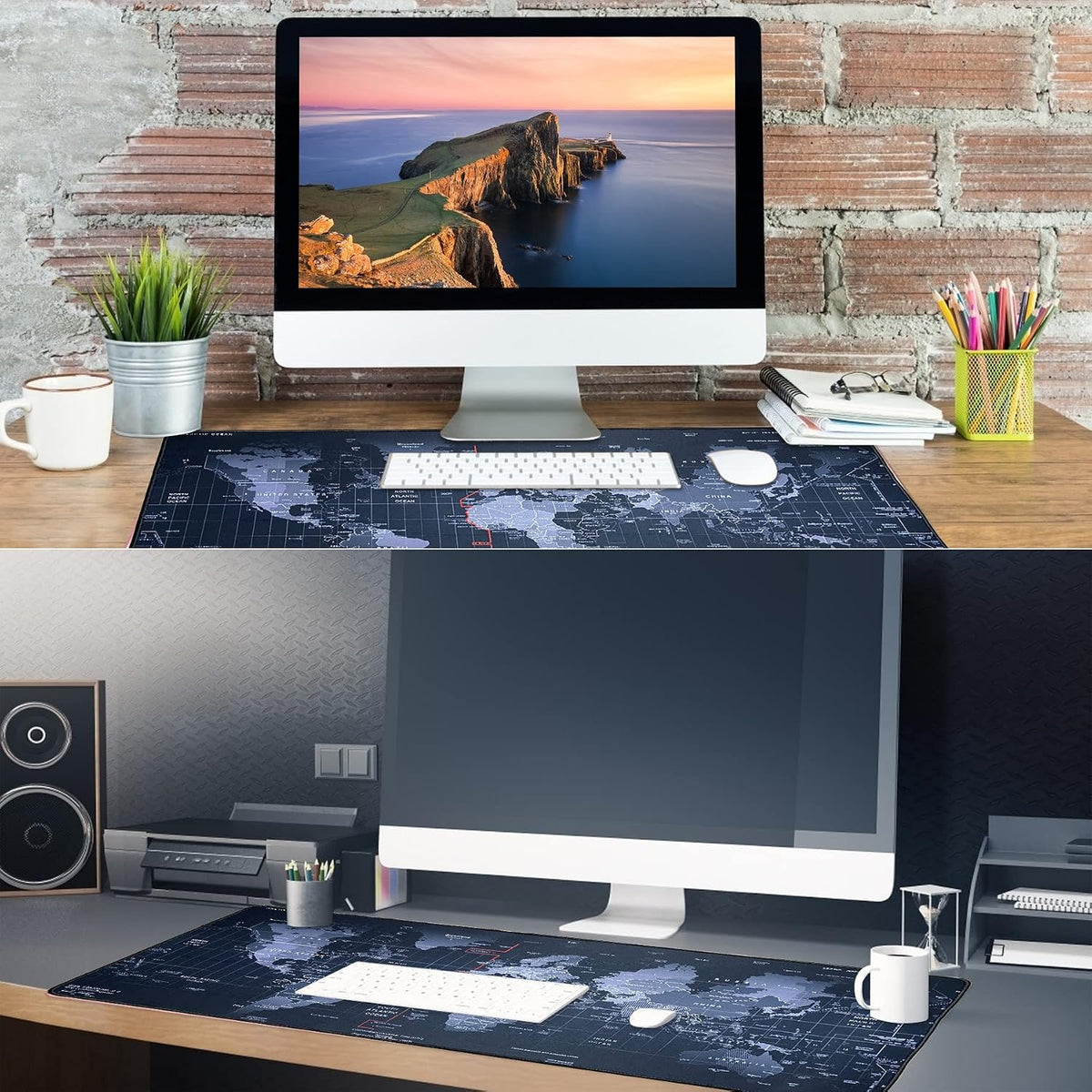 XXL Professional Large Mouse Pad & Computer Game Mouse Mat (35.4x15.7x0.1IN, Map) (90 * 40 Map)