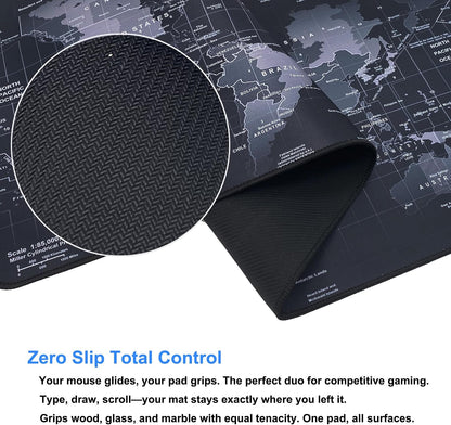 XXL Professional Large Mouse Pad & Computer Game Mouse Mat (35.4x15.7x0.1IN, Map) (90 * 40 Map)