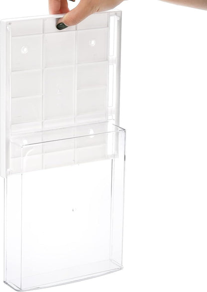 3 Pack Under Desk Drawer, Self-Adhesive Slide Out Organizer Tray, Plastic Stick On Table Hidden Attachable Drawer Tray for Office Home School Kitchen