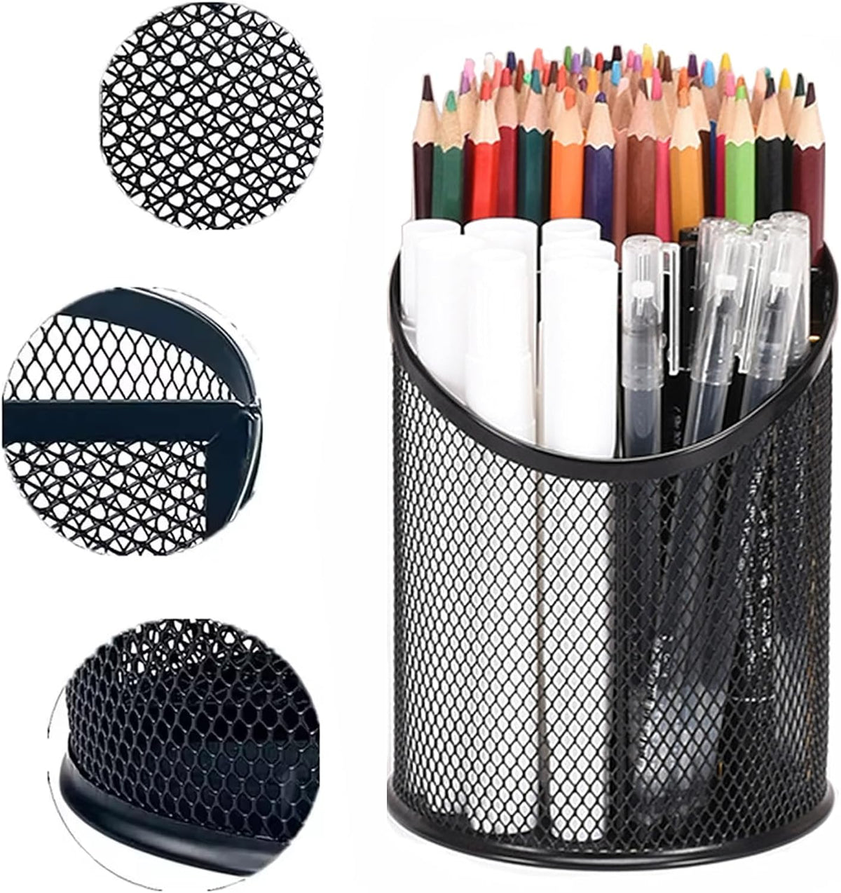 2 Pack Pencil Holder Pen Cup for Desk Round Pen Organizer