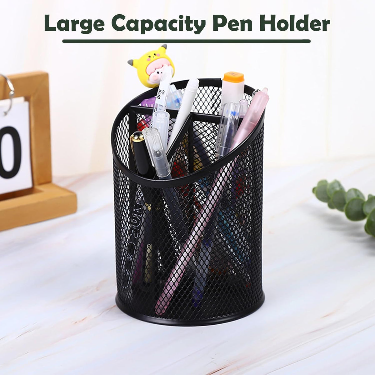 2 Pack Pencil Holder Pen Cup for Desk Round Pen Organizer