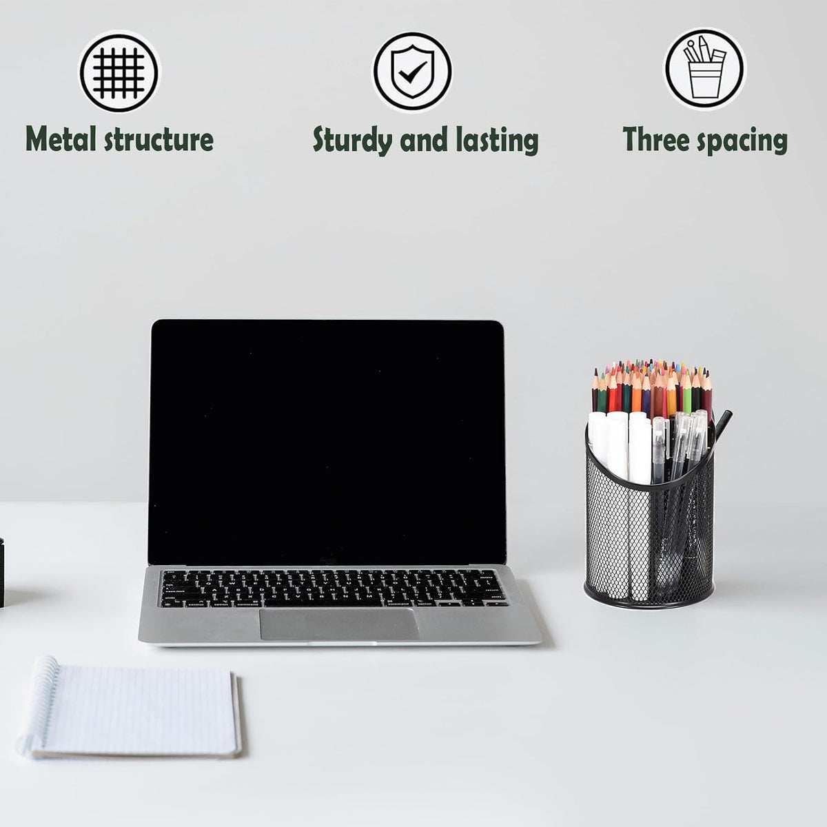 2 Pack Pencil Holder Pen Cup for Desk Round Pen Organizer