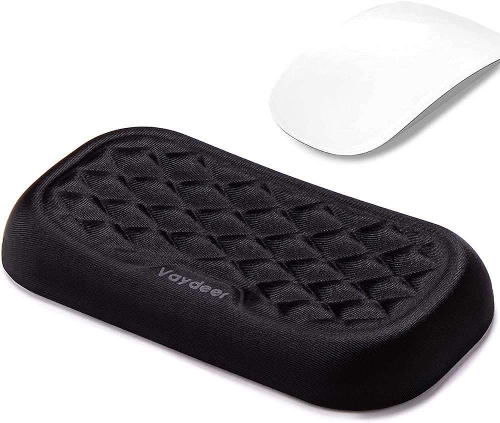 Mouse Wrist Rest Pad, Memory Foam Hand Rest Support Padded for Office, Computer, Laptop, Typing and Wrist Pain Relief and Repair (5.91 inch, Black)
