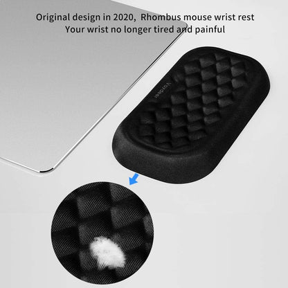 Mouse Wrist Rest Pad, Memory Foam Hand Rest Support Padded for Office, Computer, Laptop, Typing and Wrist Pain Relief and Repair (5.91 inch, Black)