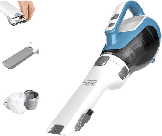Dustbuster AdvancedClean Handheld Vacuum Cordless, Compact Home and Car Vacuum with Crevice Tool, Rotating Nozzle and Charging Station