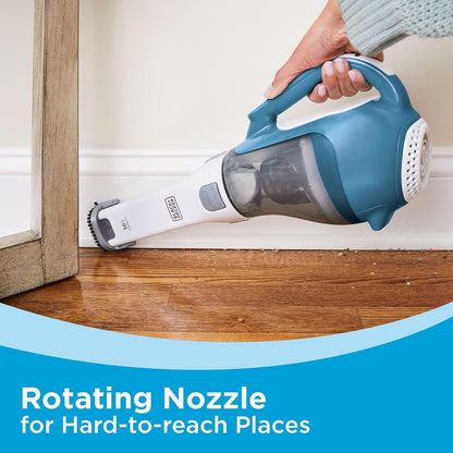 Dustbuster AdvancedClean Handheld Vacuum Cordless, Compact Home and Car Vacuum with Crevice Tool, Rotating Nozzle and Charging Station