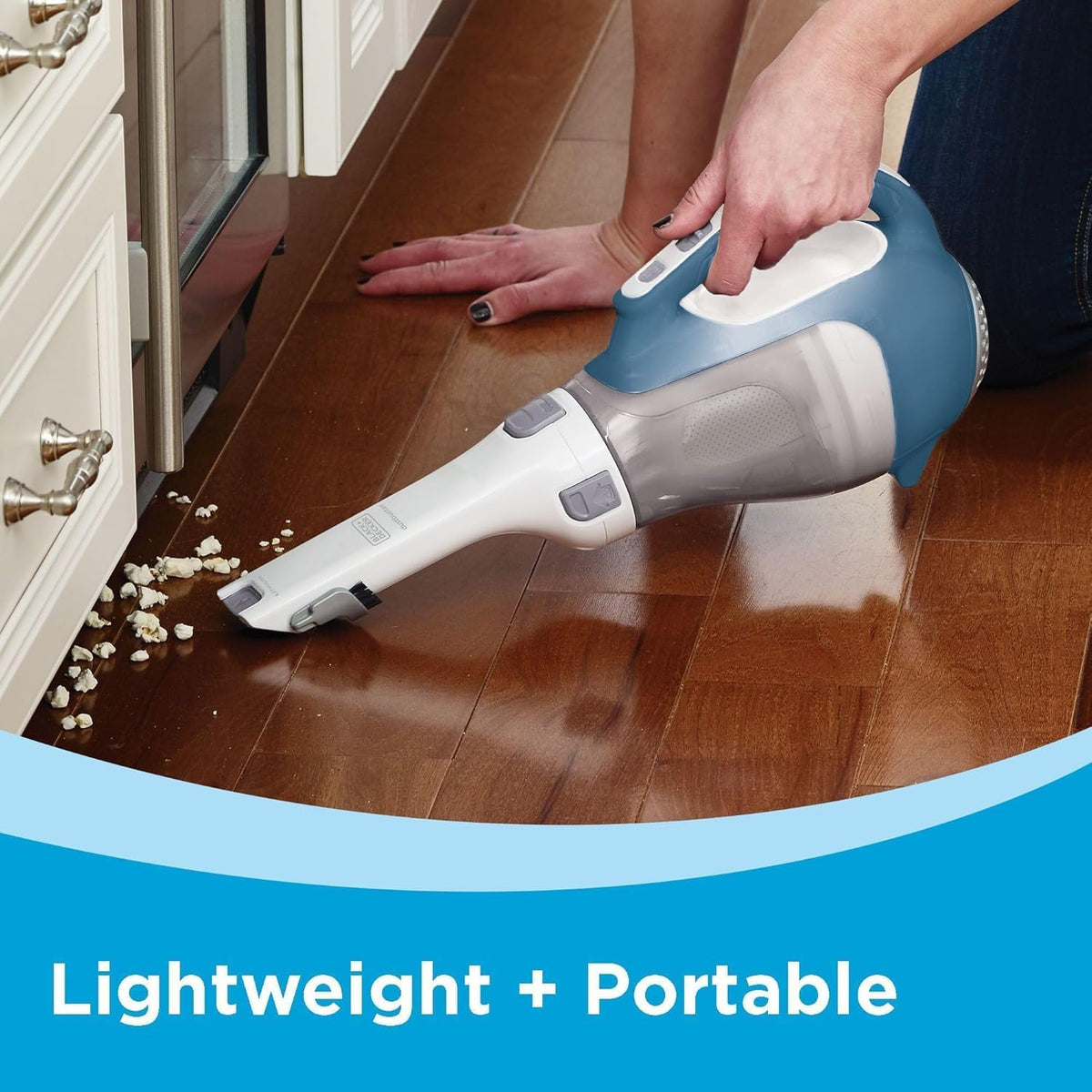 Dustbuster AdvancedClean Handheld Vacuum Cordless, Compact Home and Car Vacuum with Crevice Tool, Rotating Nozzle and Charging Station