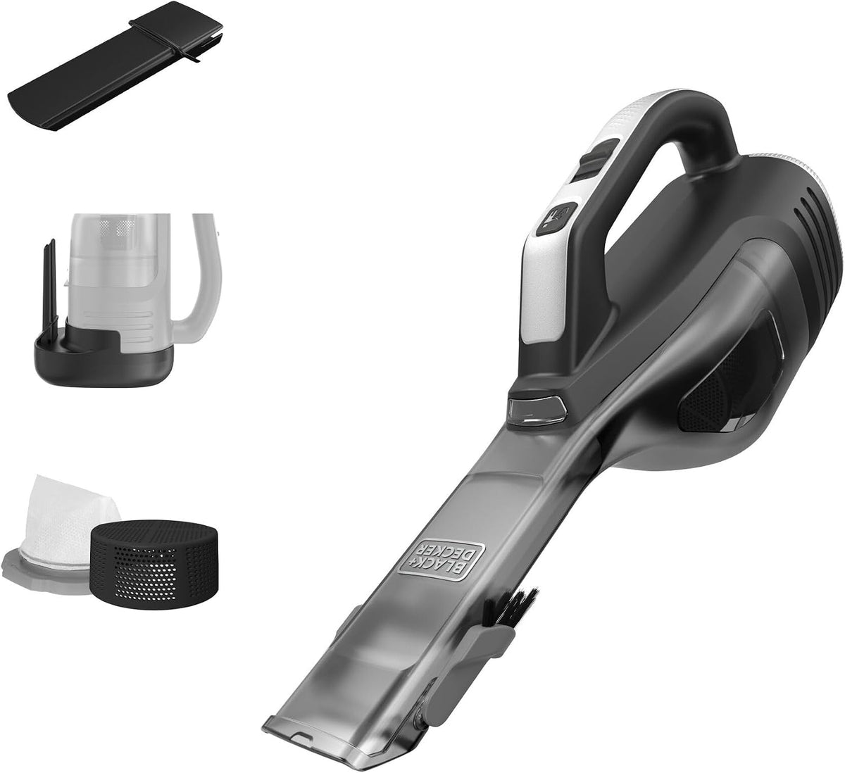Dustbuster AdvancedClean Handheld Vacuum Cordless, Compact Home and Car Vacuum with Crevice Tool, Rotating Nozzle and Charging Station