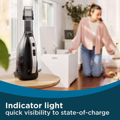 Dustbuster AdvancedClean Handheld Vacuum Cordless, Compact Home and Car Vacuum with Crevice Tool, Rotating Nozzle and Charging Station