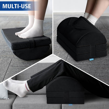 Adjustable Foot Rest Under Desk at Work, Foot Stool with Gel Foam