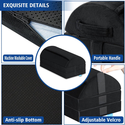 Adjustable Foot Rest Under Desk at Work, Foot Stool with Gel Foam