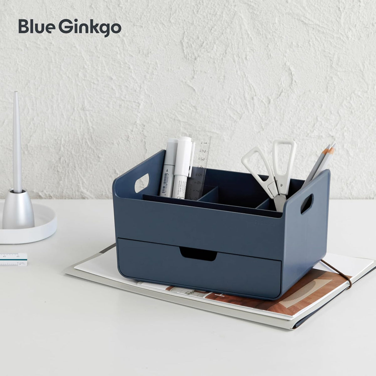 Portable Desk Organizer, Blue, Made in Korea