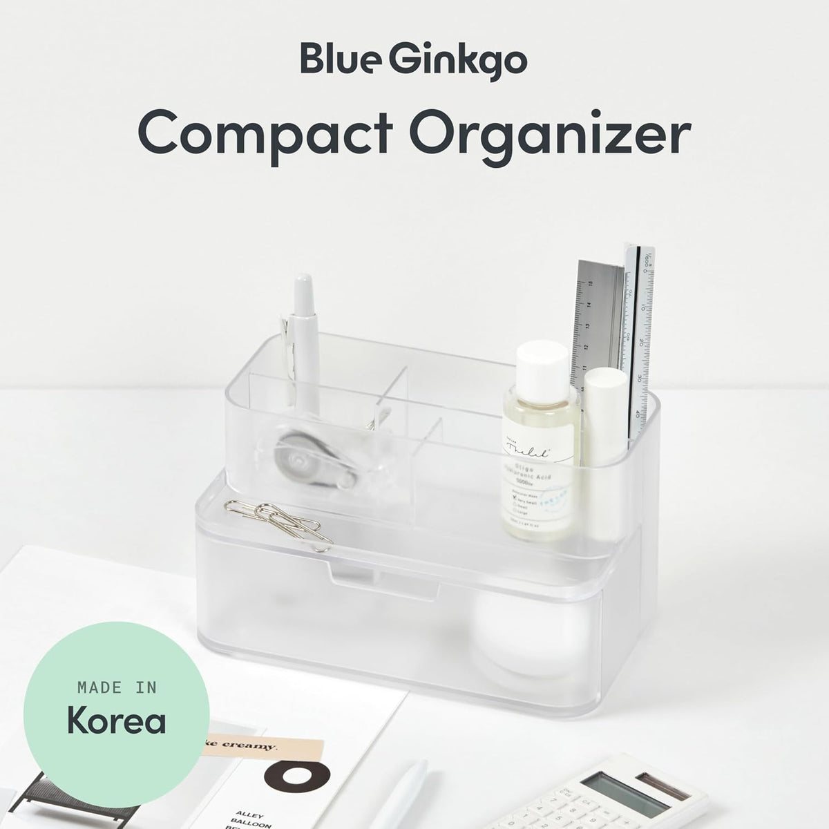 Portable Desk Organizer, Blue, Made in Korea