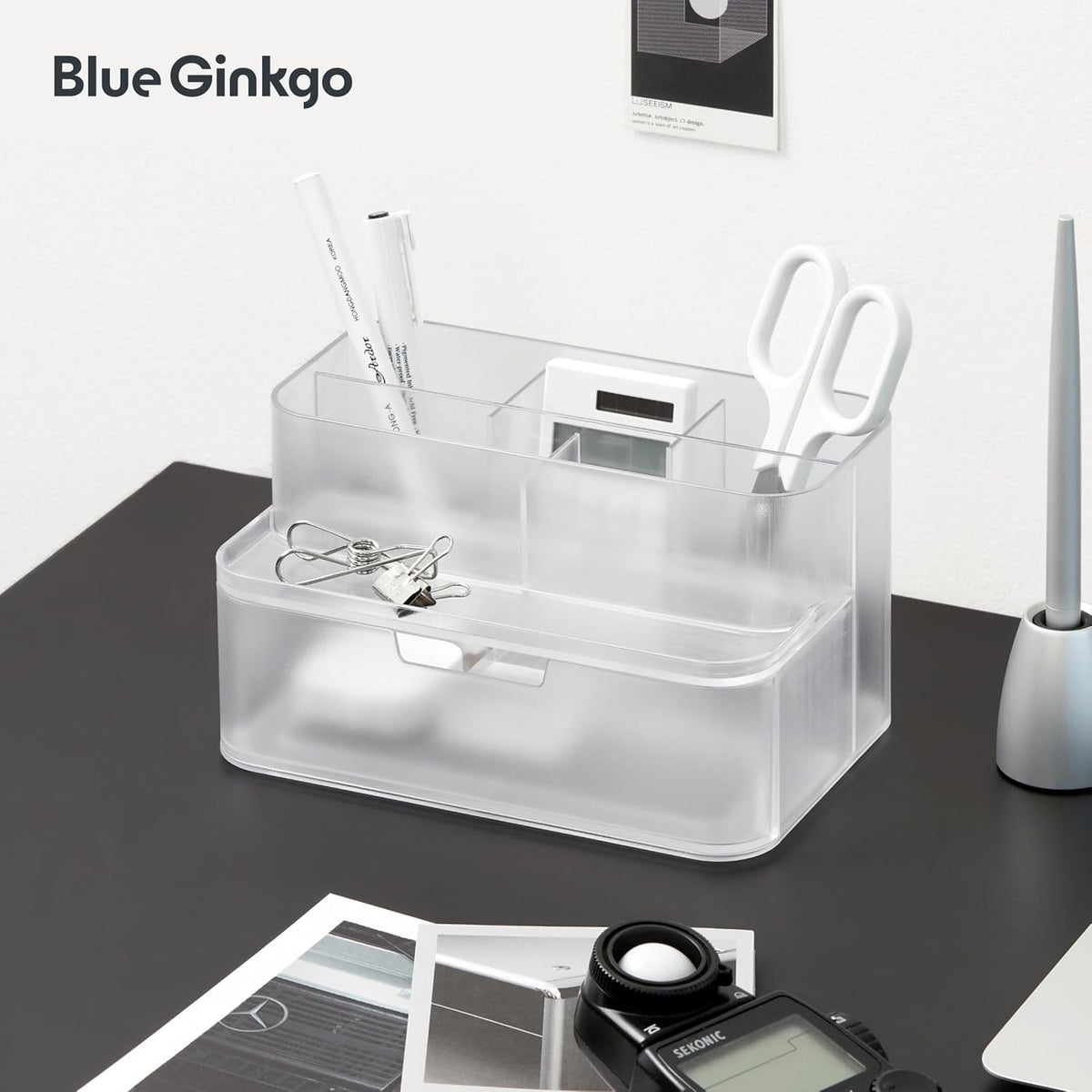 Portable Desk Organizer, Blue, Made in Korea