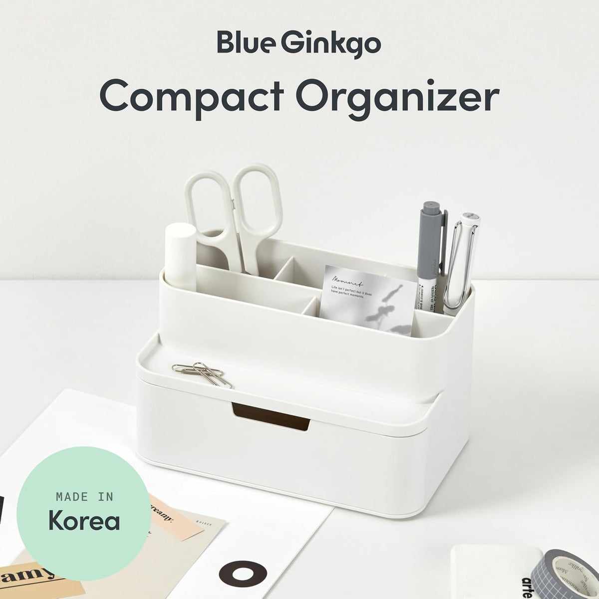 Portable Desk Organizer, Blue, Made in Korea