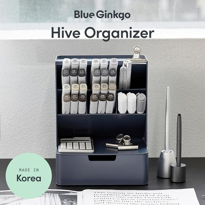 Portable Desk Organizer, Blue, Made in Korea