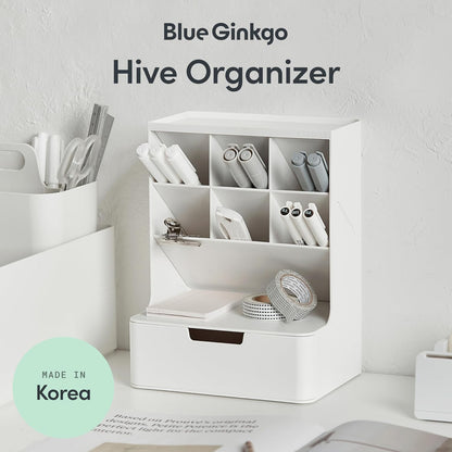 Portable Desk Organizer, Blue, Made in Korea