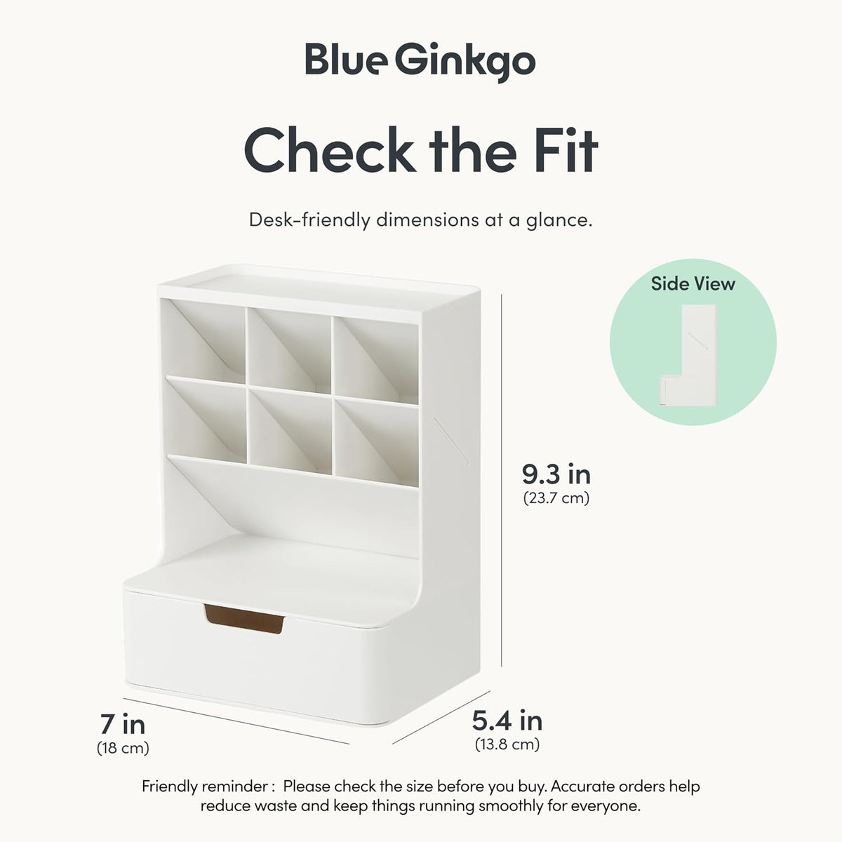 Portable Desk Organizer, Blue, Made in Korea