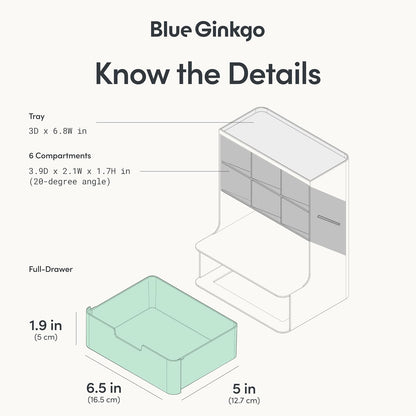 Portable Desk Organizer, Blue, Made in Korea