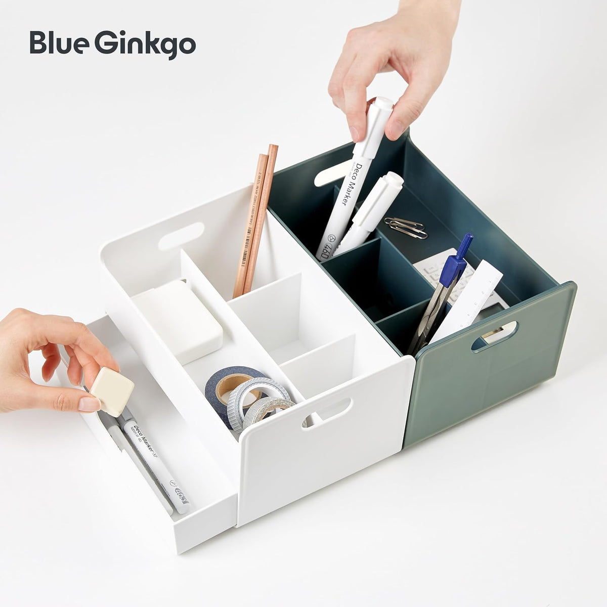 Portable Desk Organizer, Blue, Made in Korea
