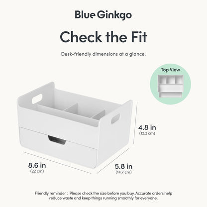 Portable Desk Organizer, Blue, Made in Korea