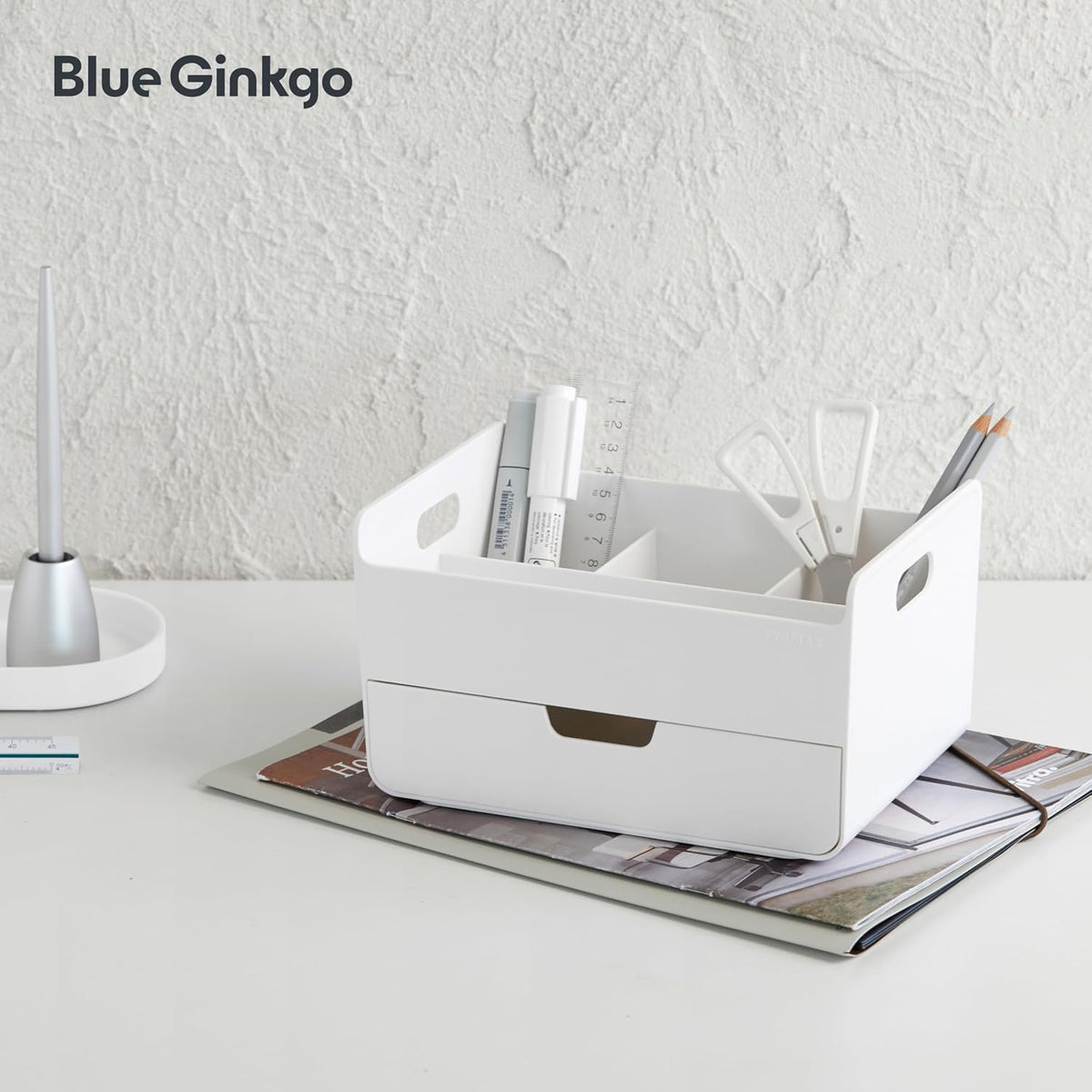 Portable Desk Organizer, Blue, Made in Korea