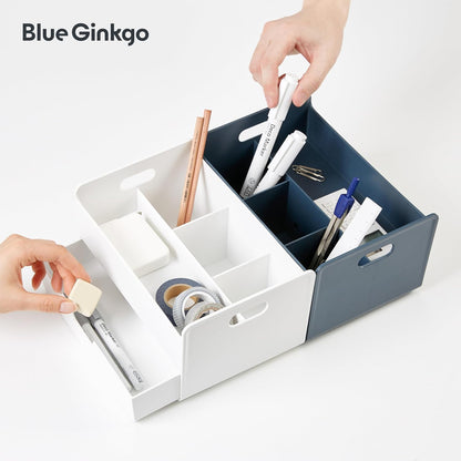 Portable Desk Organizer, Blue, Made in Korea