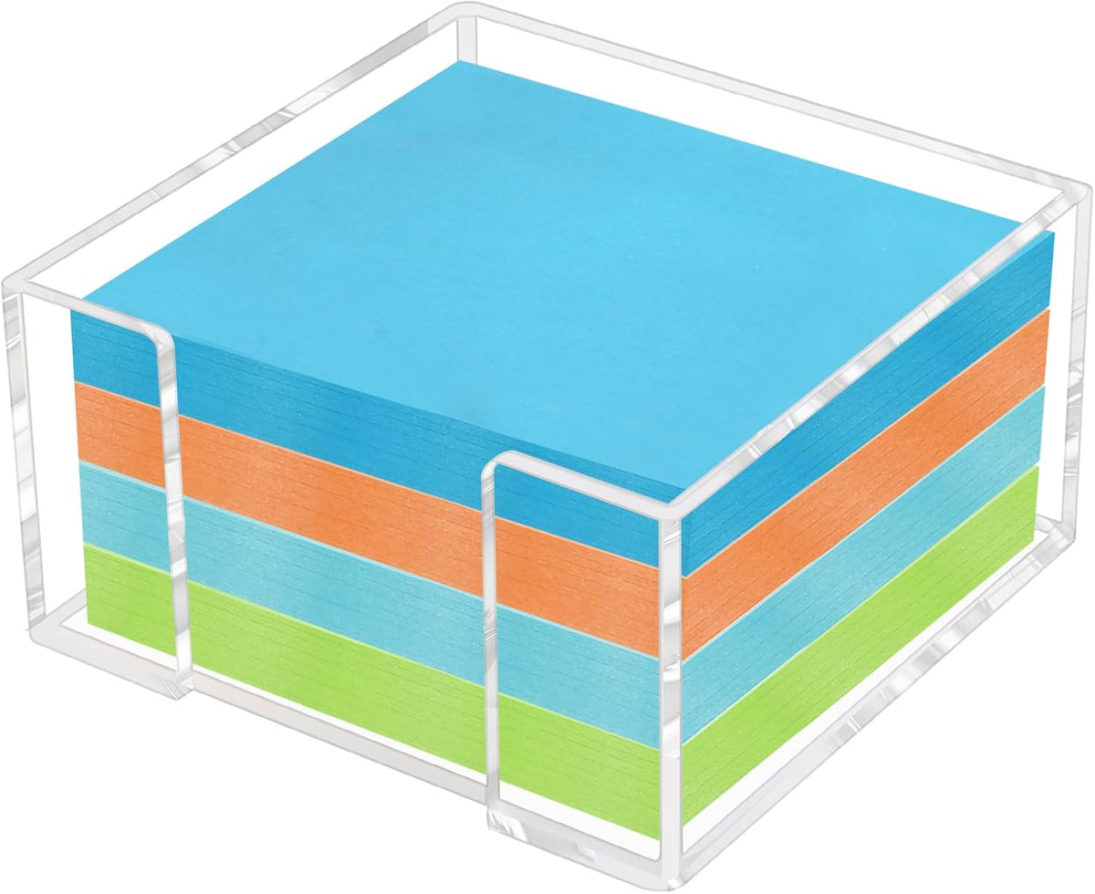 Acrylic Sticky Note Holder, 3 x 3 Inch Post It Note Holde