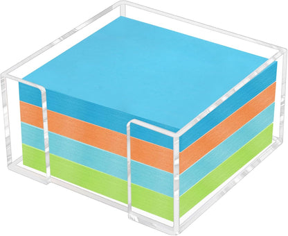 Acrylic Sticky Note Holder, 3 x 3 Inch Post It Note Holde