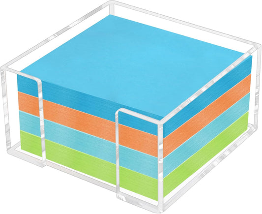Acrylic Sticky Note Holder, 3 x 3 Inch Post It Note Holde
