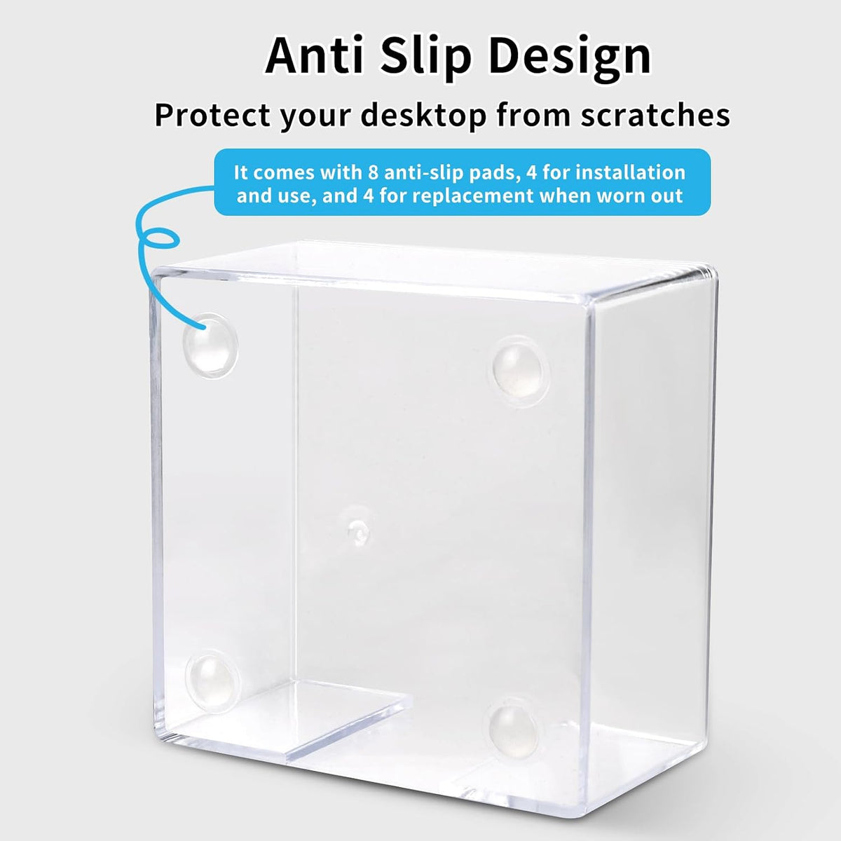 Acrylic Sticky Note Holder, 3 x 3 Inch Post It Note Holde